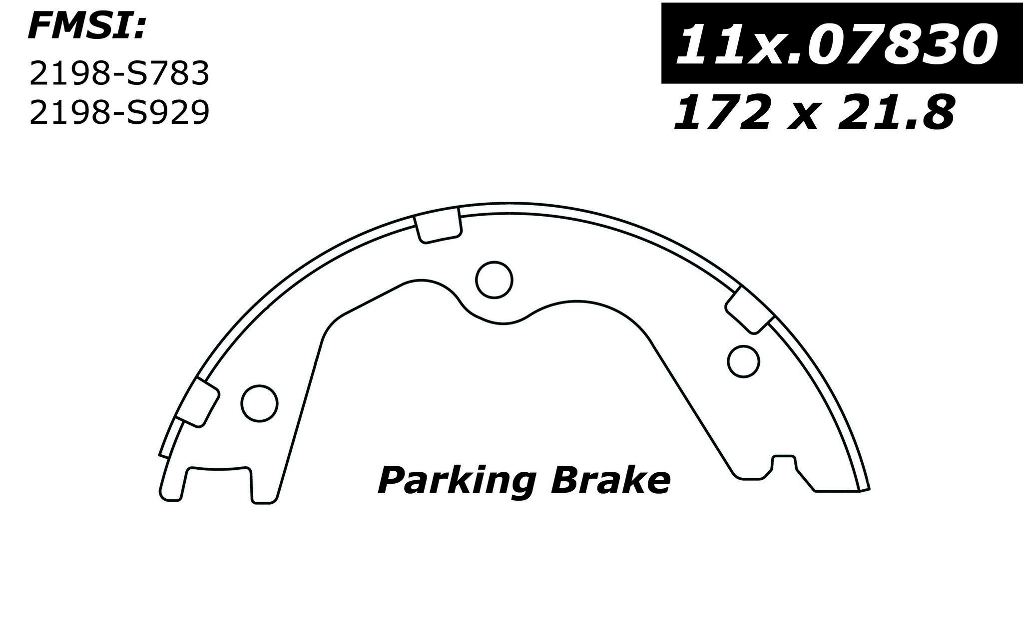 2012, 2011, 2010, 2009, 2008 INFINITI EX35 Parking Brake Shoe