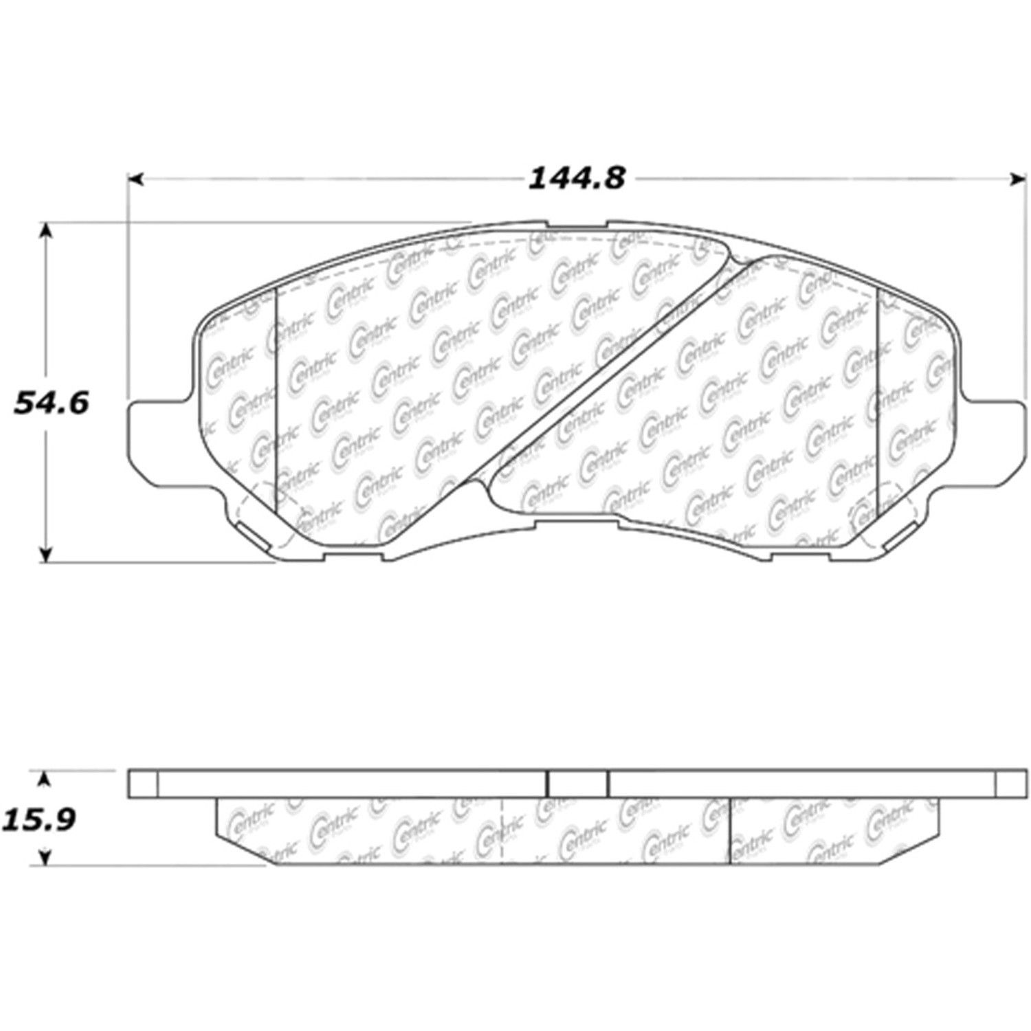 2017, 2016, 2015, 2014, 2013, 2012, 2011, 2010, 2009, 2008, 2007 Jeep Compass Disc Brake Pad Set