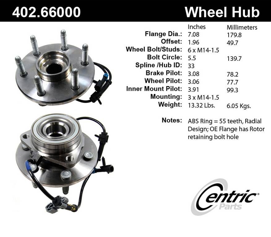 2005, 2004, 2003 Chevrolet Express 2500 Wheel Bearing and Hub Assembly
