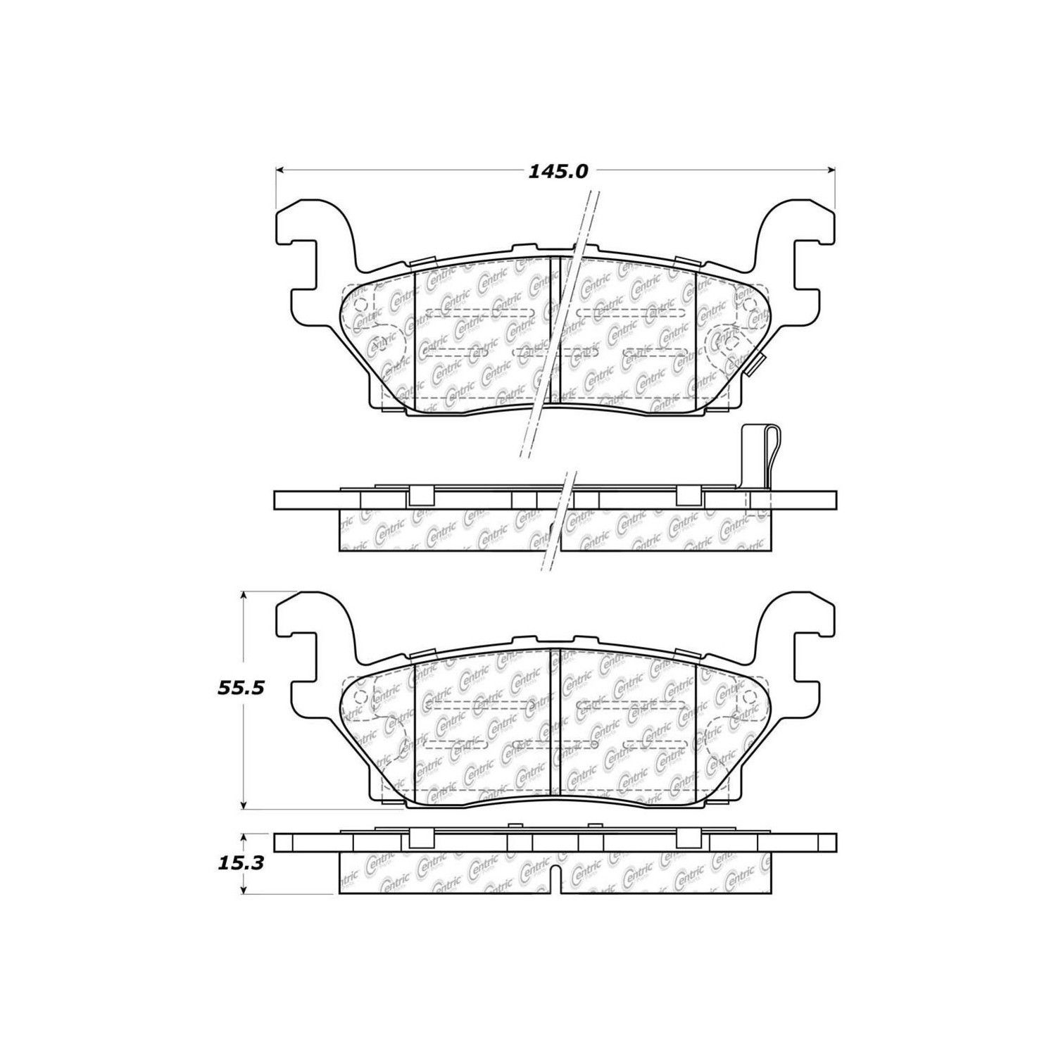 2010, 2009 Hummer H3T Disc Brake Pad Set