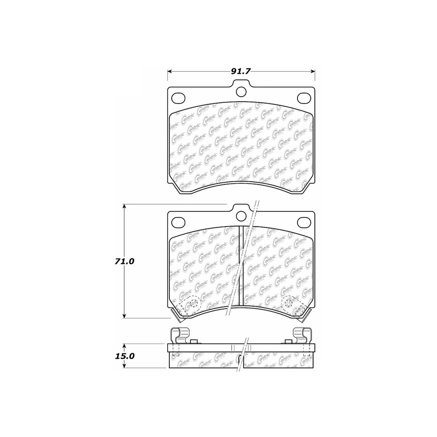 1996, 1995, 1994, 1993, 1992 Mazda MX-3 Disc Brake Pad Set