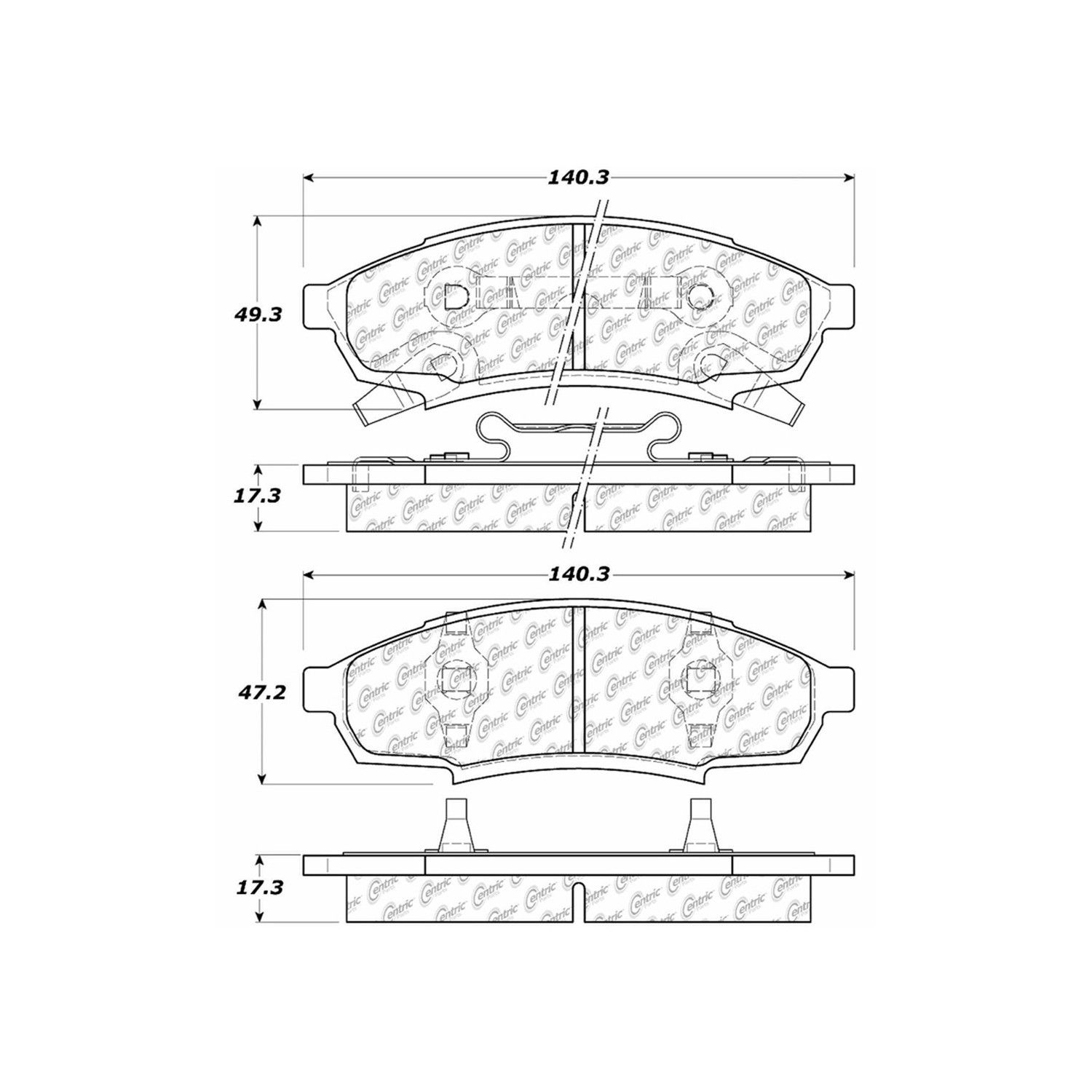 1996, 1995, 1994, 1993, 1992, 1991, 1990, 1989, 1988 Buick Regal Disc Brake Pad Set
