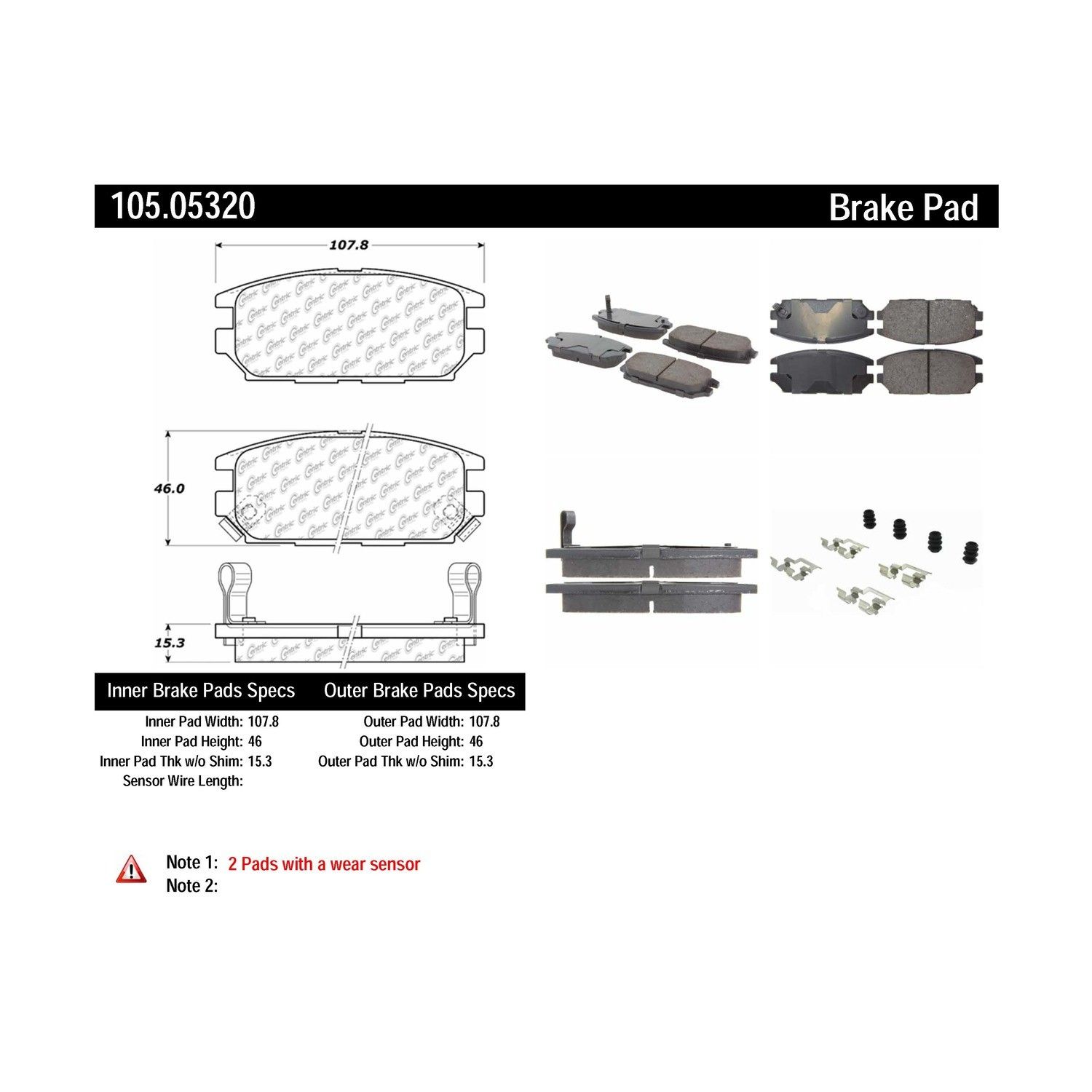 1995, 1994 Eagle Talon Disc Brake Pad Set
