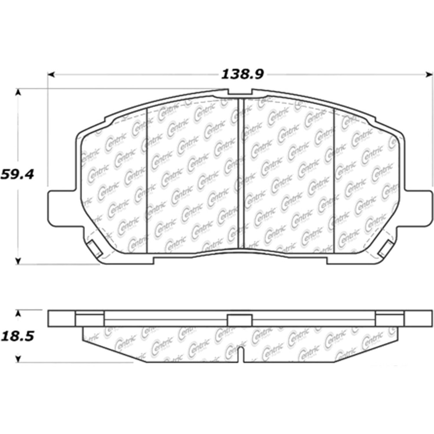 2007, 2006, 2005, 2004, 2003, 2002, 2001 Toyota Highlander Disc Brake Pad Set