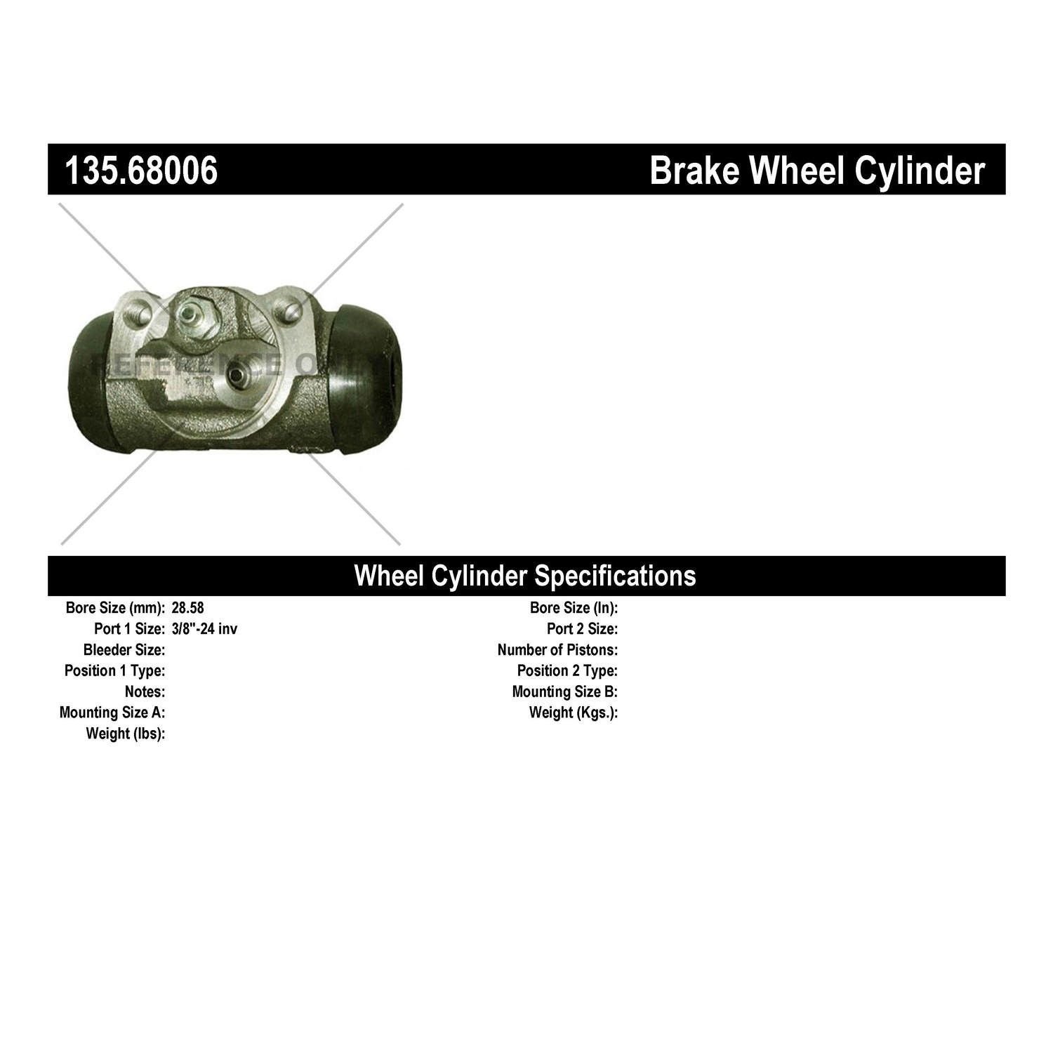 Centric Parts 134.68012 Front Right Wheel Cylinder