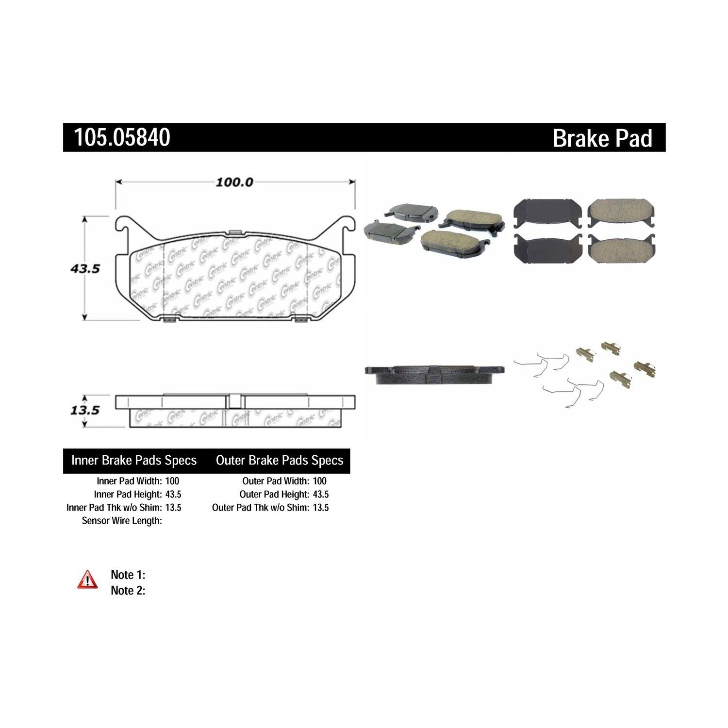 1997, 1996, 1995, 1994, 1993 Ford Probe Disc Brake Pad Set
