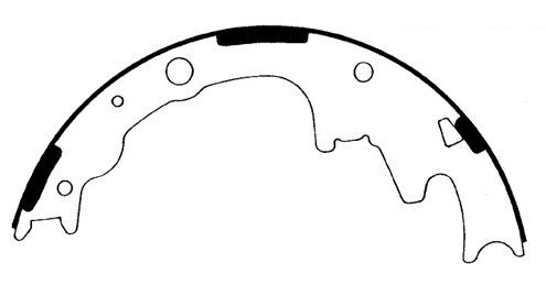 2008, 2007, 2006, 2005, 2004, 2003, 2002, 2001, 2000, 1999, 1998, 1997, 1996, 1995 Mazda B3000 Drum Brake Shoe