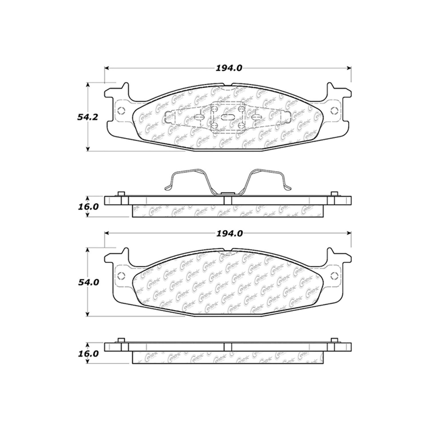 1996, 1995, 1994 Ford F-150 Disc Brake Pad Set