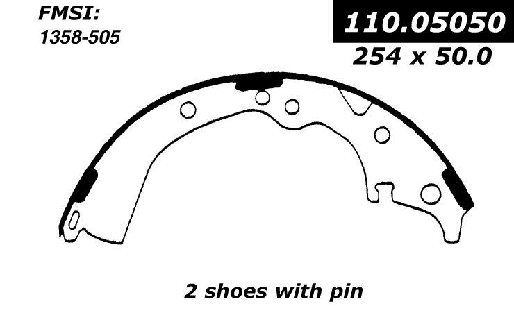 1989, 1988, 1987, 1986, 1985, 1984 Toyota Van Drum Brake Shoe