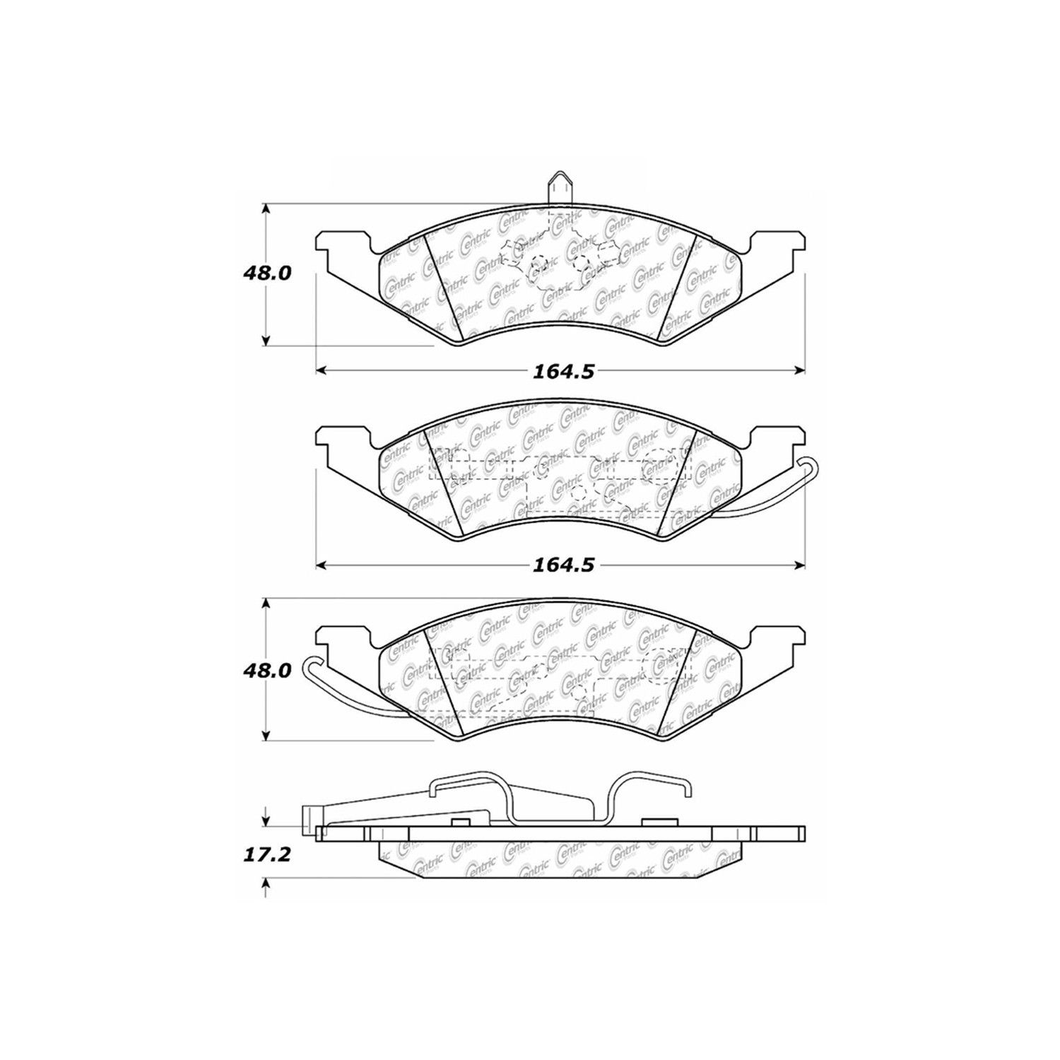 1988, 1987, 1986, 1985, 1984, 1983 Ford EXP Disc Brake Pad Set