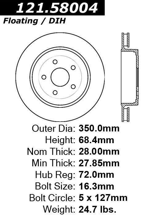 2010, 2009, 2008, 2007, 2006 Jeep Grand Cherokee Cherokee Disc Brake Rotor