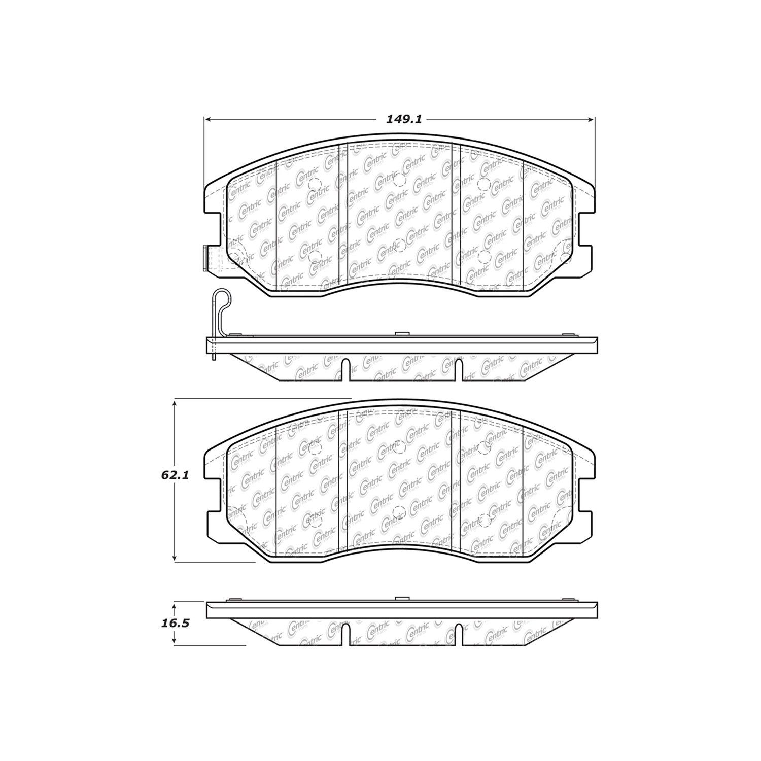 2009, 2008, 2007 Pontiac Torrent Sport Disc Brake Pad Set