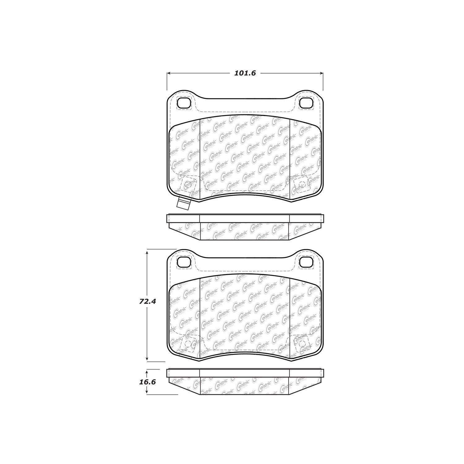 2014, 2013, 2012, 2011, 2010, 2009, 2008 Lexus IS F F Disc Brake Pad Set