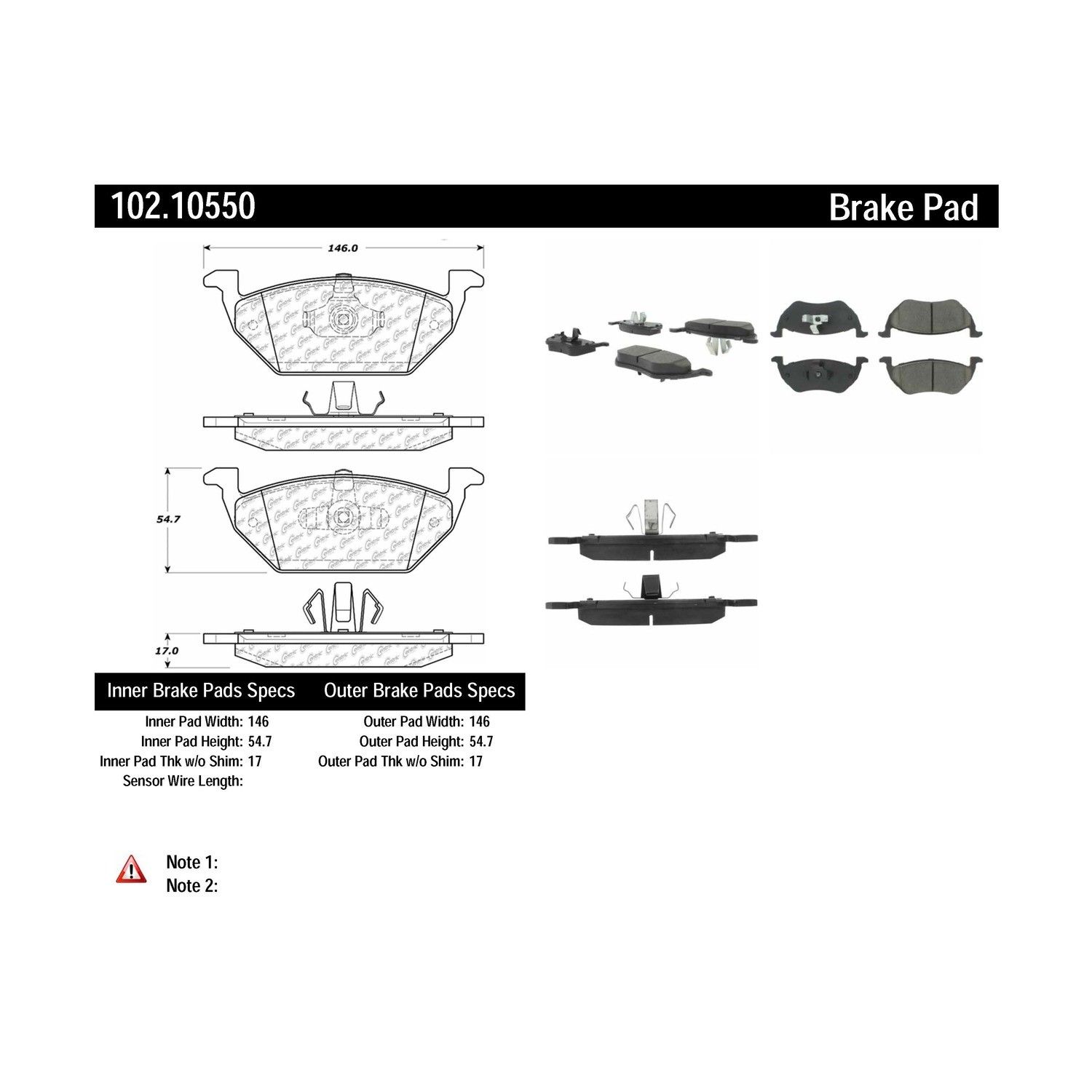 2008, 2007, 2006, 2005 Mazda Tribute Disc Brake Pad Set