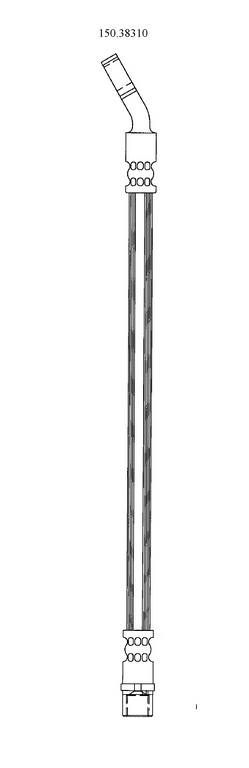 2007, 2006, 2005, 2004, 2003 Saab 9-3 Brake Hydraulic Hose