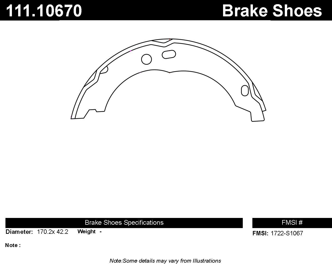 2019, 2018, 2017, 2016, 2015, 2014 Ram ProMaster 2500 1500 Parking Brake Shoe