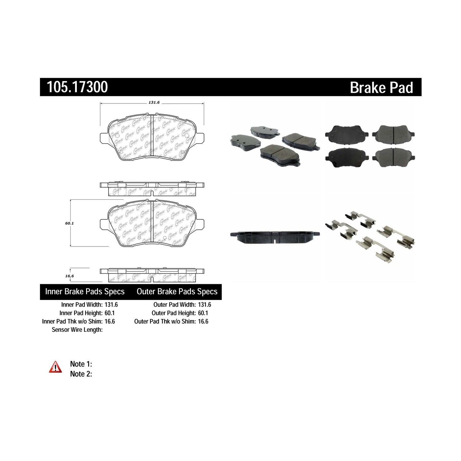 2019, 2018, 2017, 2016, 2015, 2014 Ford Fiesta Disc Brake Pad Set