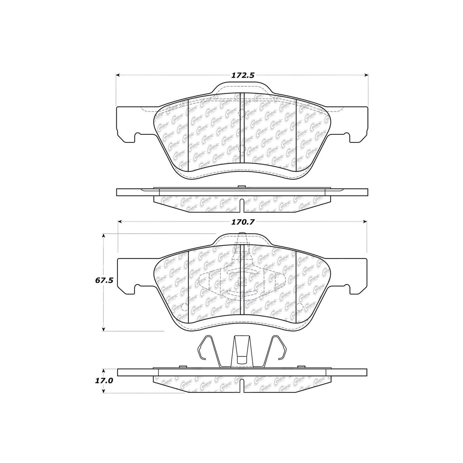 2012, 2011, 2010, 2009, 2008 Ford Escape Disc Brake Pad Set