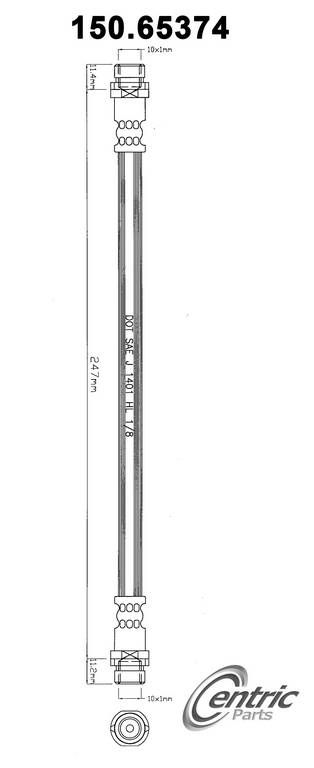 2007, 2006, 2005, 2004, 2003, 2002, 2001 Ford Escape Brake Hydraulic Hose