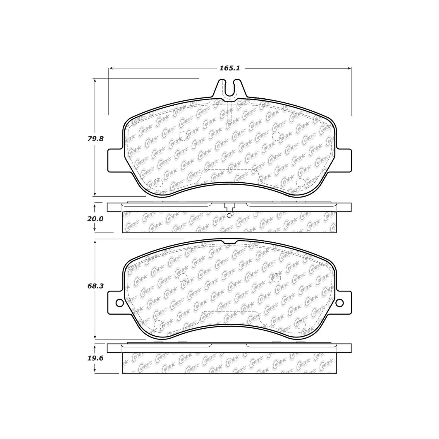 2015, 2014, 2013 Mercedes-Benz GLK250 2013-2015 Mercedes-Benz GLK250 Disc Brake Pad Set