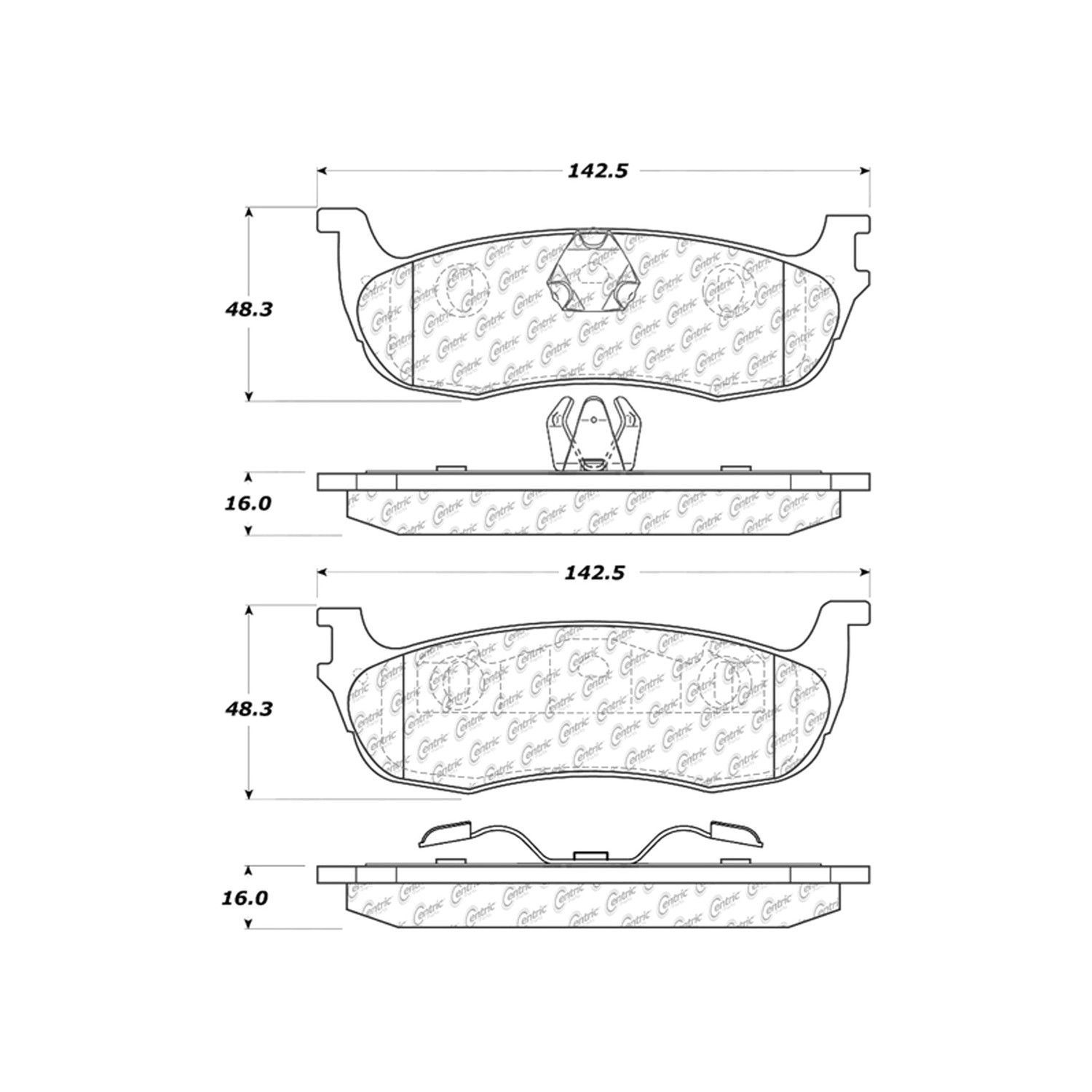 2002, 2001, 2000, 1999, 1998 Lincoln Navigator Disc Brake Pad Set