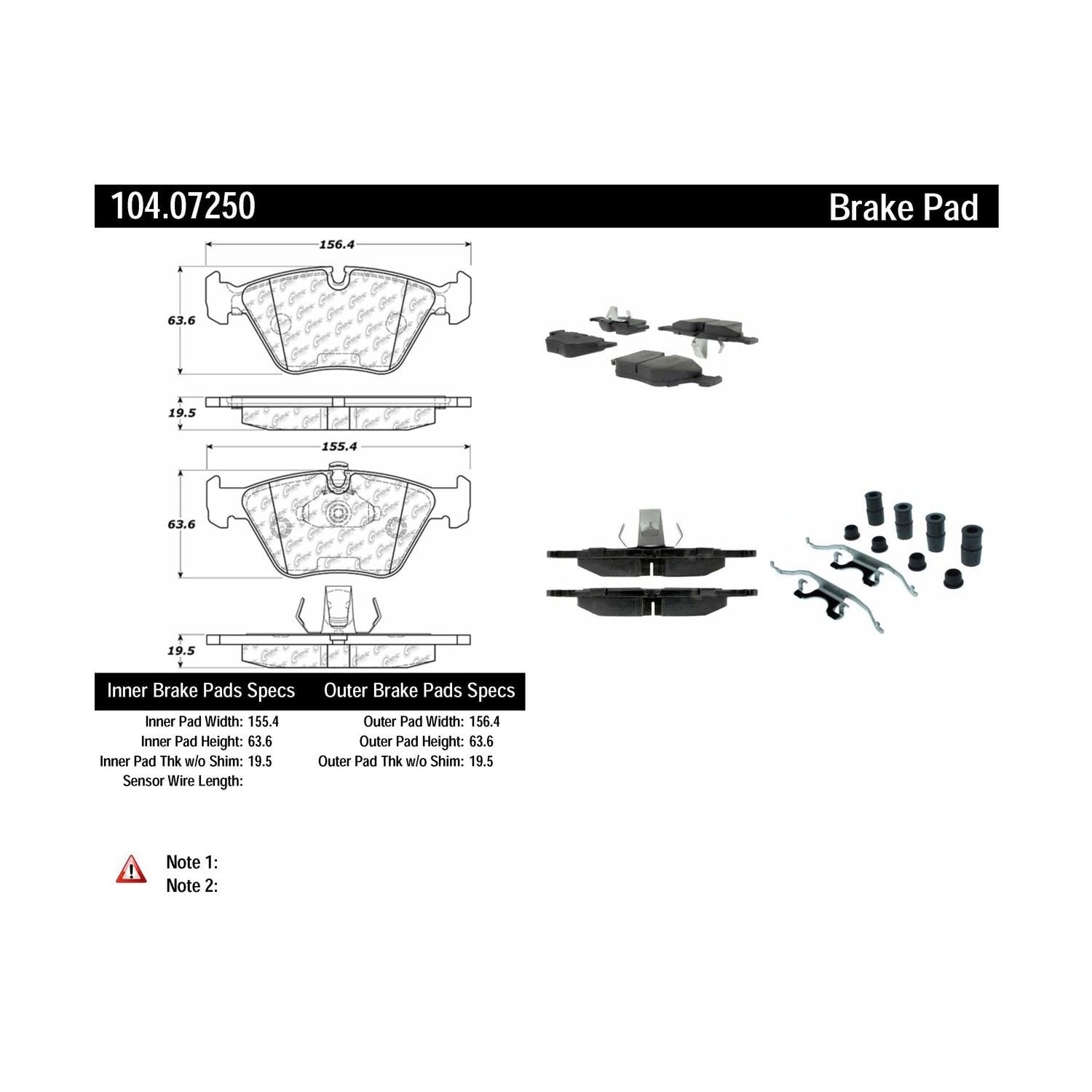 2000, 1999, 1998, 1997, 1996 BMW 528i Disc Brake Pad Set
