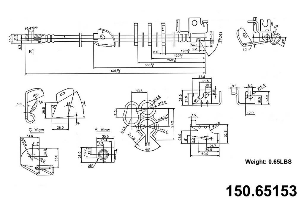 2006, 2005, 2004, 2003, 2002 Ford Expedition Brake Hydraulic Hose