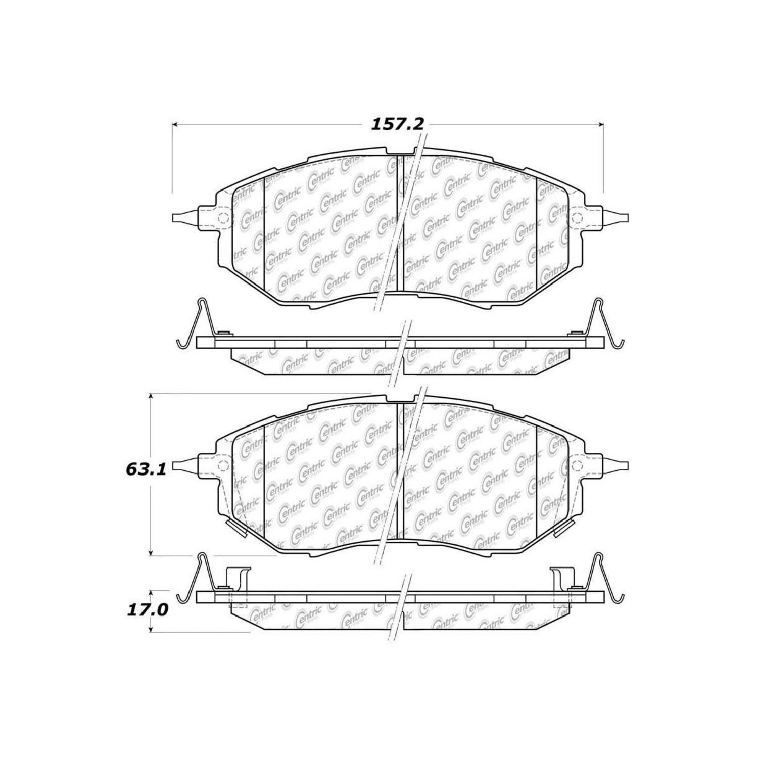 2017, 2016, 2015, 2014 Subaru Forester Tribeca Disc Brake Pad Set