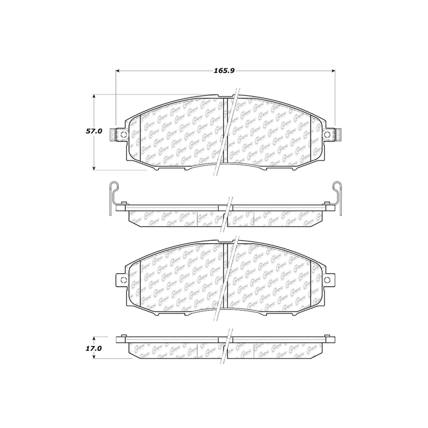 2004, 2003 Nissan Frontier Disc Brake Pad Set