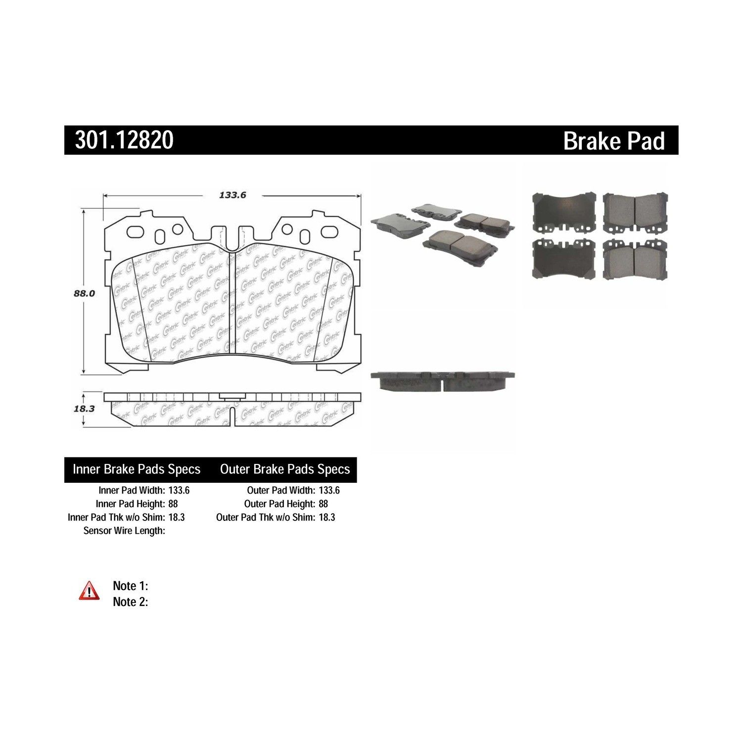 2016, 2015, 2014, 2013, 2012, 2011, 2010, 2009, 2008 Lexus LS600h Disc Brake Pad Set