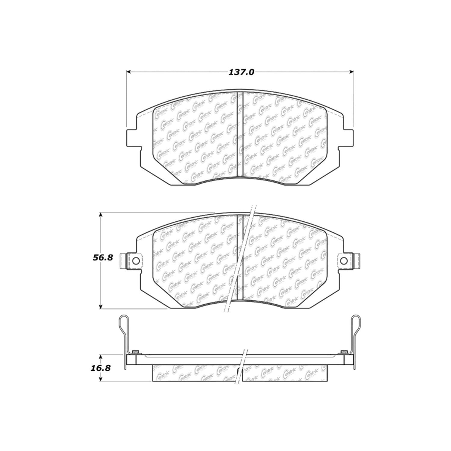 2012, 2011, 2010, 2009, 2008, 2007, 2006, 2005, 2004, 2003, 2002, 2001 Subaru Outback Disc Brake Pad Set