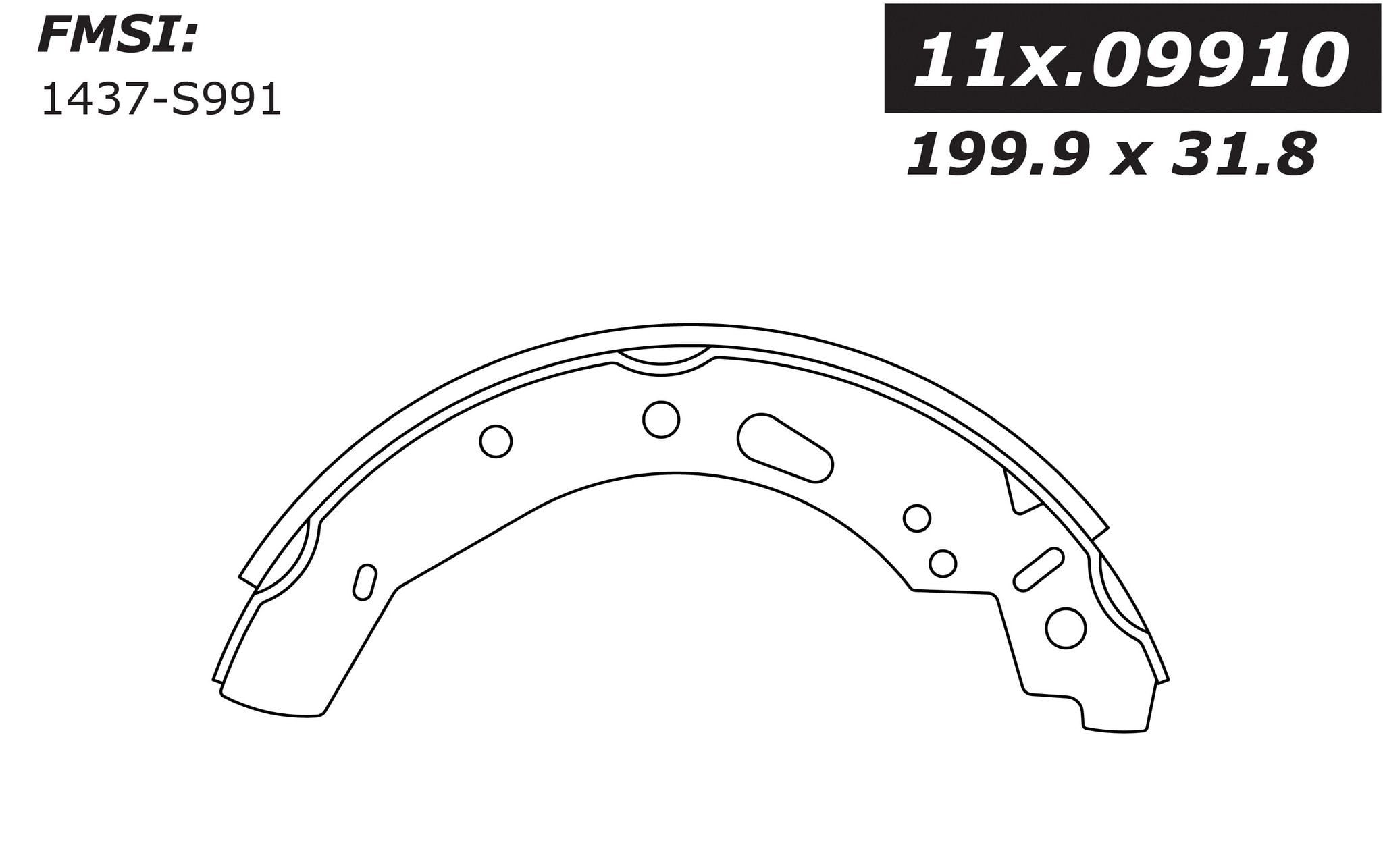 2022, 2021, 2020, 2019, 2018, 2017, 2016, 2015, 2014, 2013, 2012, 2011 Mazda 2 Drum Brake Shoe