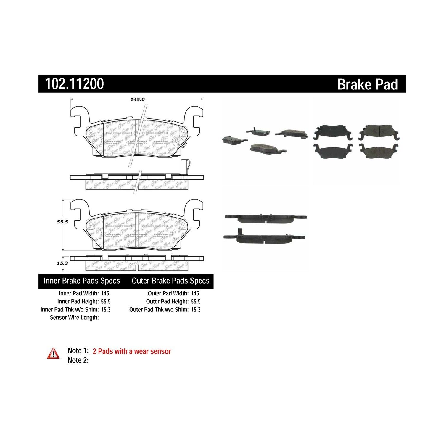 2010, 2009 Hummer H3T Disc Brake Pad Set