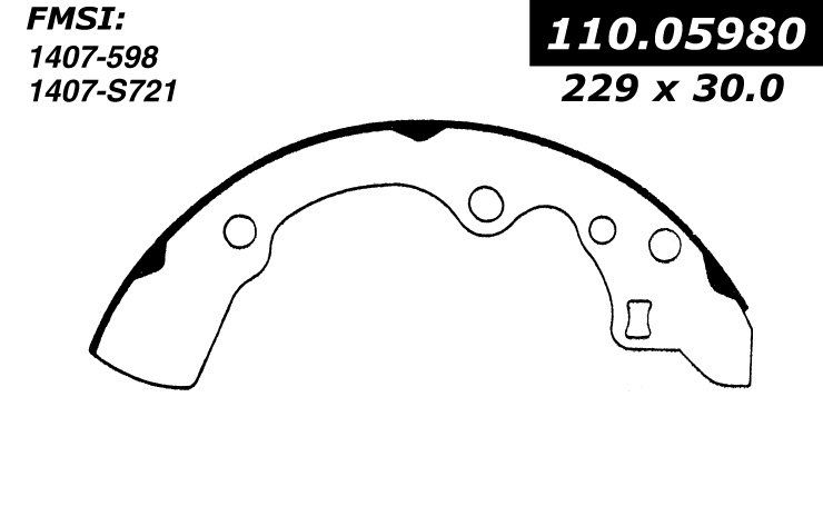 1992, 1991, 1990, 1989 Ford Probe Drum Brake Shoe