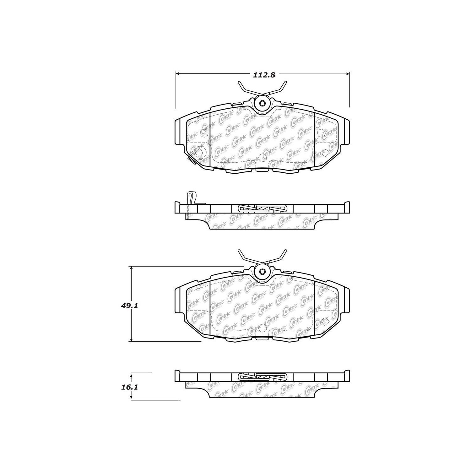 2014, 2013, 2012, 2011 Ford Mustang Disc Brake Pad Set