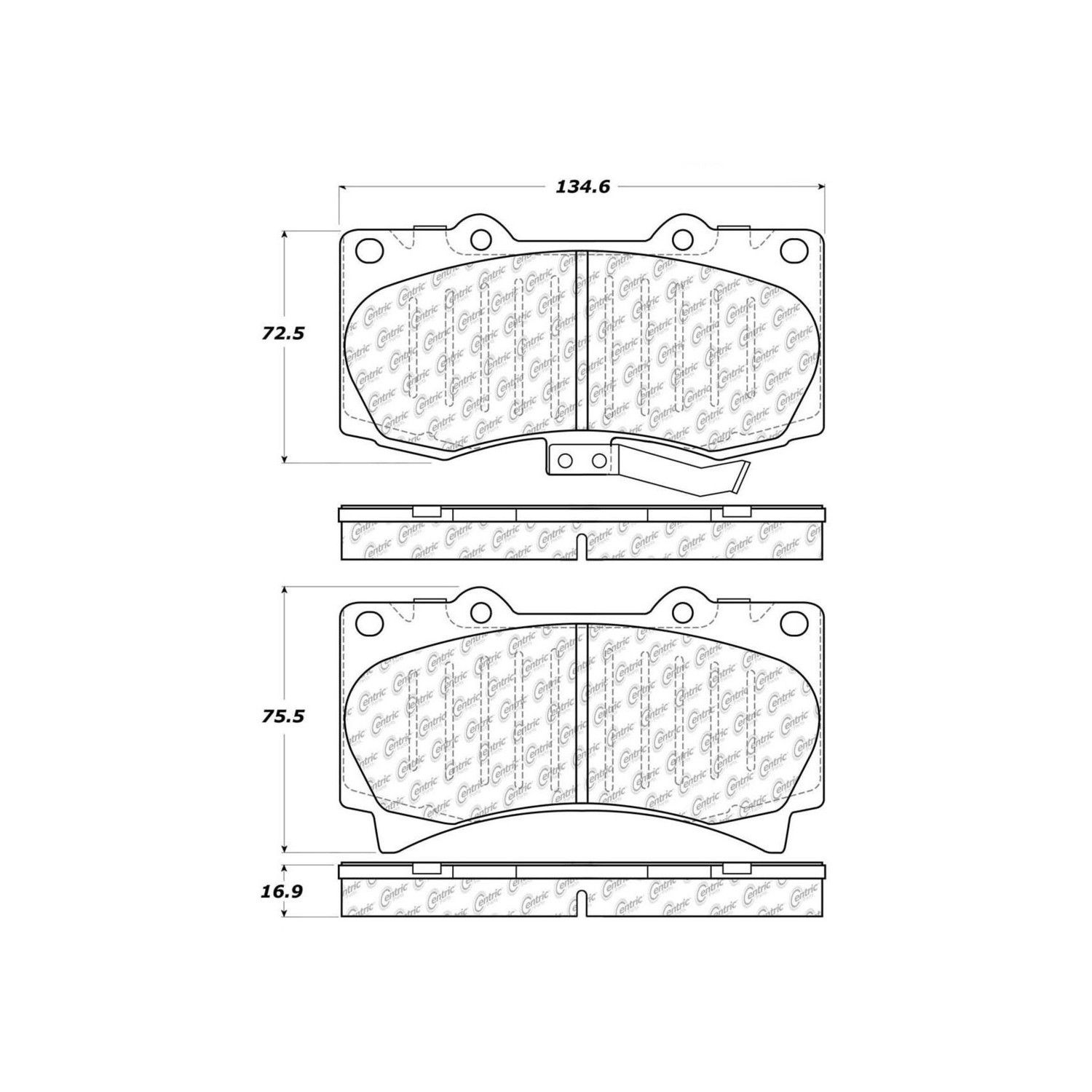 2010, 2009 Hummer H3T Disc Brake Pad Set