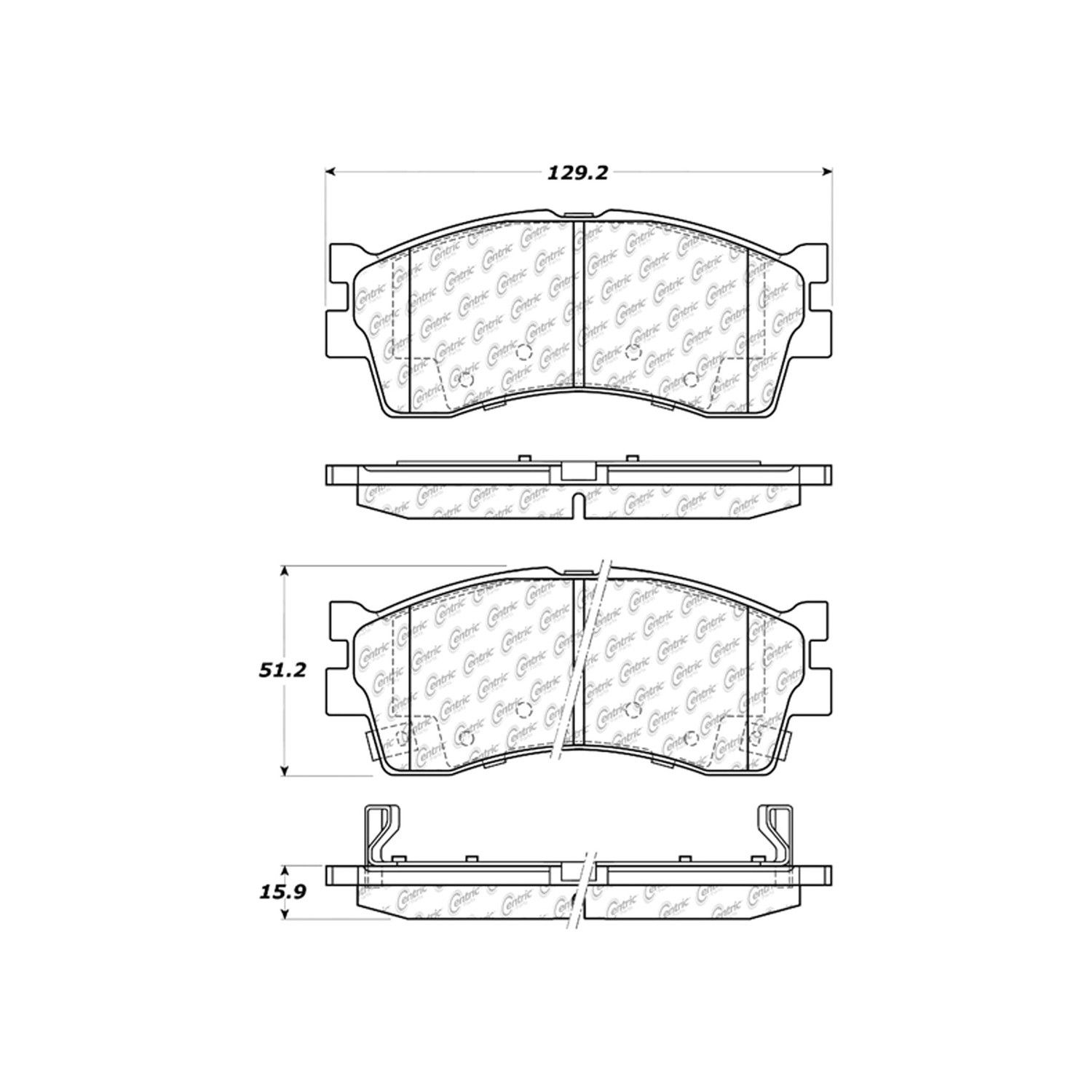 2003, 2002, 2001 Kia Spectra Disc Brake Pad Set
