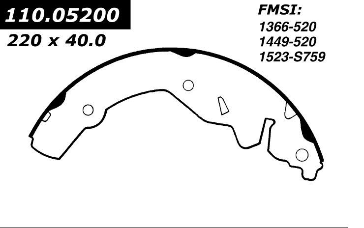 1984, 1983 Chrysler E Class Drum Brake Shoe