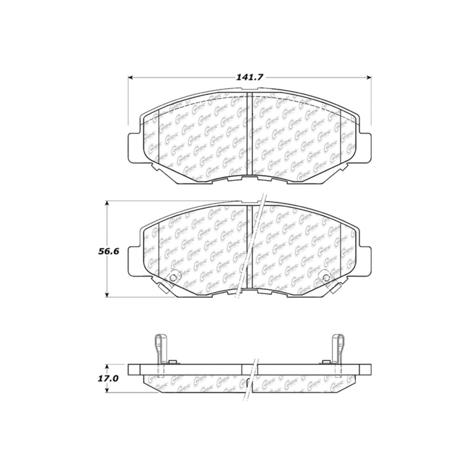 2011, 2010, 2009, 2008, 2007, 2006, 2005, 2004, 2003 Honda Element Disc Brake Pad Set