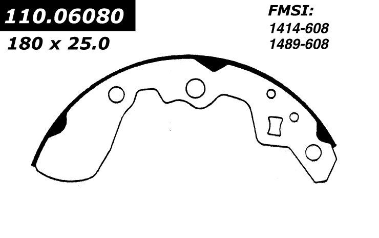 1996, 1995, 1994, 1993, 1992, 1991, 1990, 1989 Suzuki Swift Drum Brake Shoe