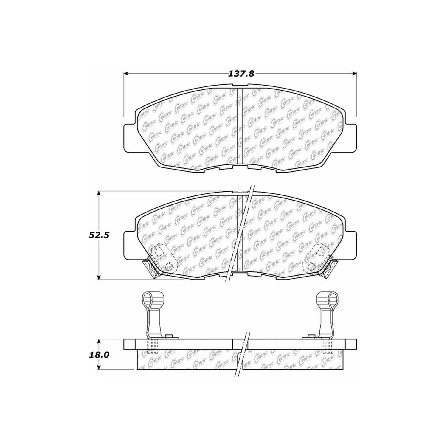 1999, 1998, 1997 Acura CL Disc Brake Pad Set