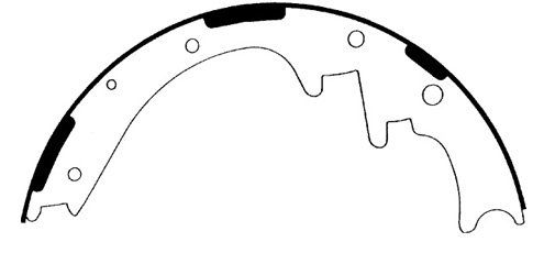 2008, 2007, 2006, 2005, 2004, 2003, 2002, 2001, 2000, 1999, 1998, 1997, 1996, 1995 Mazda B3000 Drum Brake Shoe