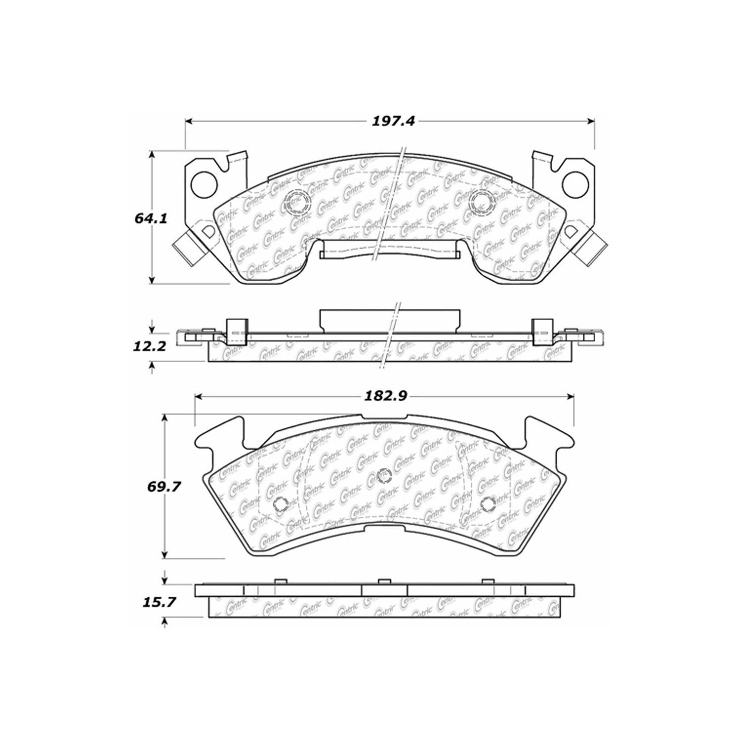 1993, 1992, 1991, 1990 Chevrolet Caprice Disc Brake Pad Set