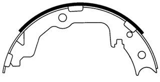 2017, 2016, 2015, 2014, 2013, 2012, 2011, 2010, 2009, 2008, 2007 Jeep Compass Parking Brake Shoe