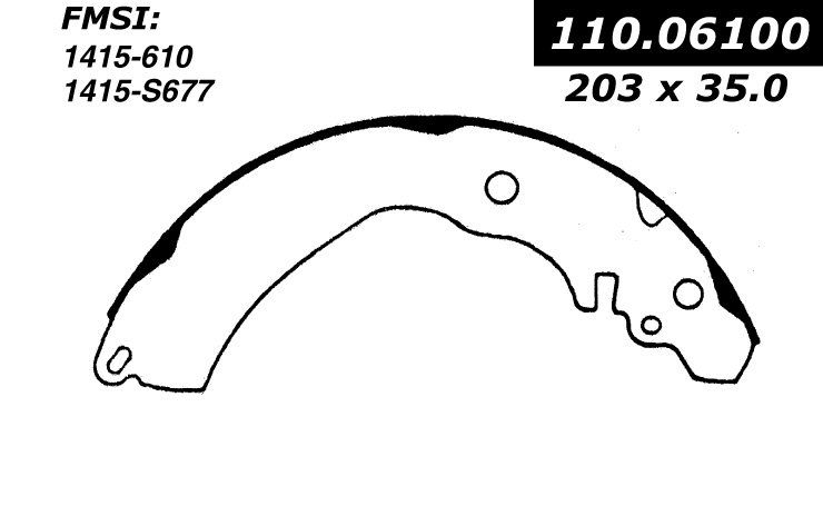 1995, 1994, 1993 Dodge Colt GTX Drum Brake Shoe