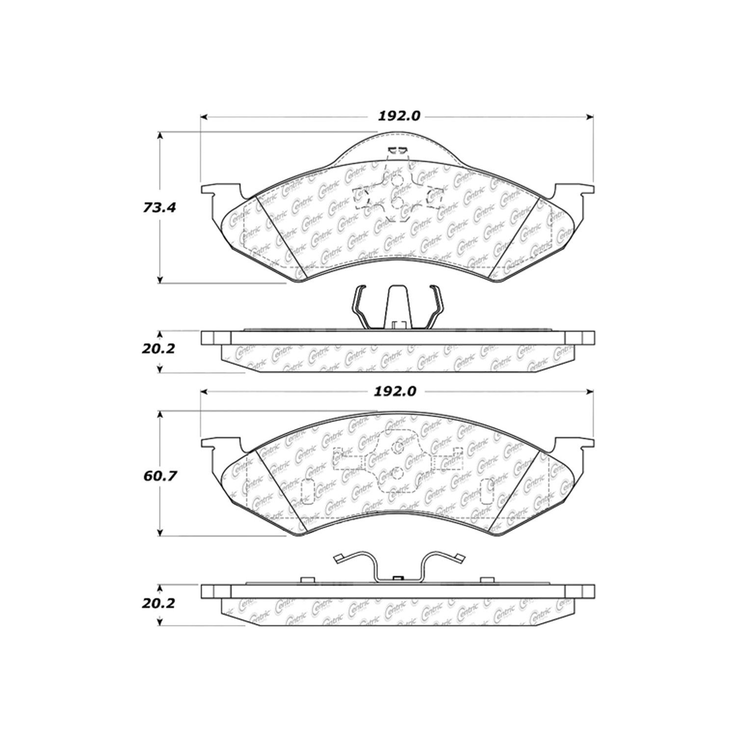 2002, 2001, 2000 Dodge Durango Disc Brake Pad Set