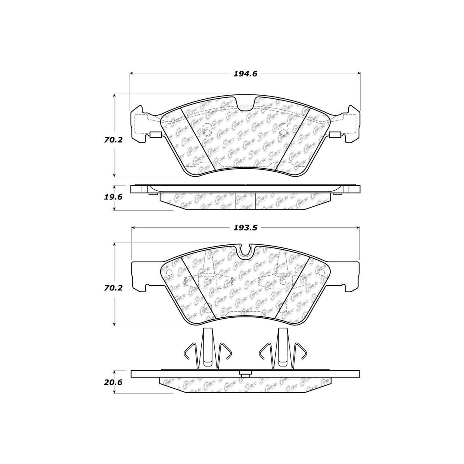 2009, 2008, 2007 Mercedes-Benz ML320 2007-2009 Mercedes-Benz G55 AMG Disc Brake Pad Set