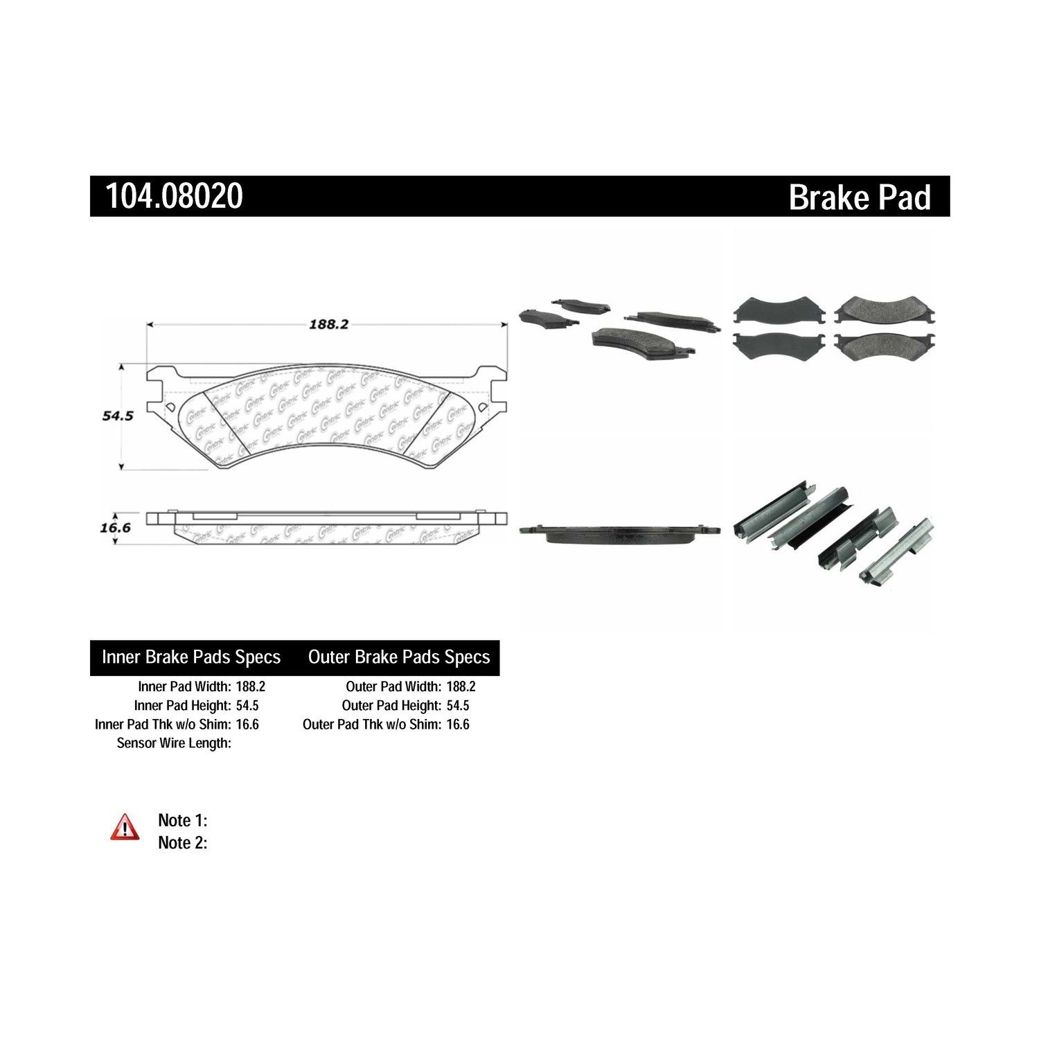 2002, 2001, 2000 Ford F-150 Disc Brake Pad Set