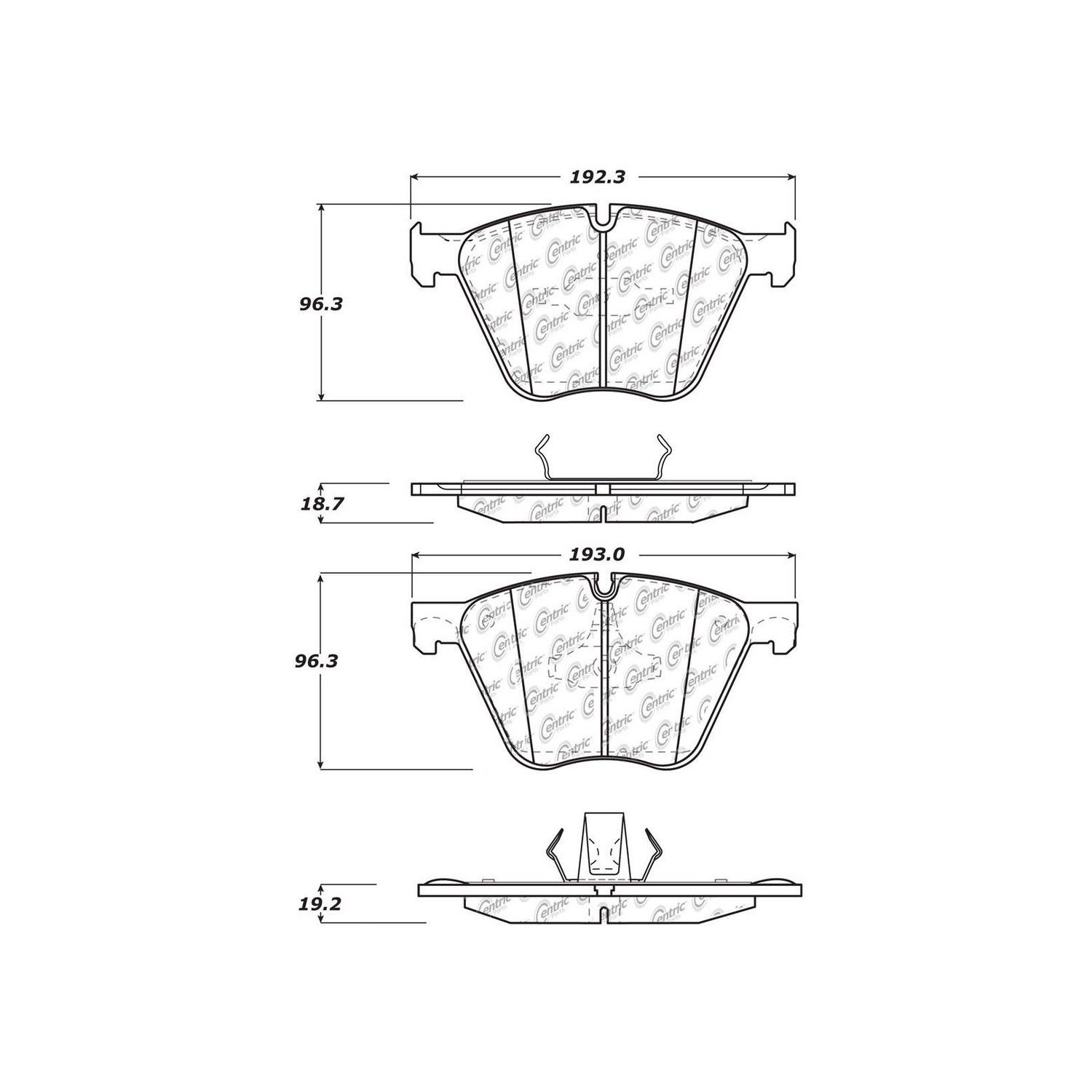 2011, 2010 BMW X6 Disc Brake Pad Set
