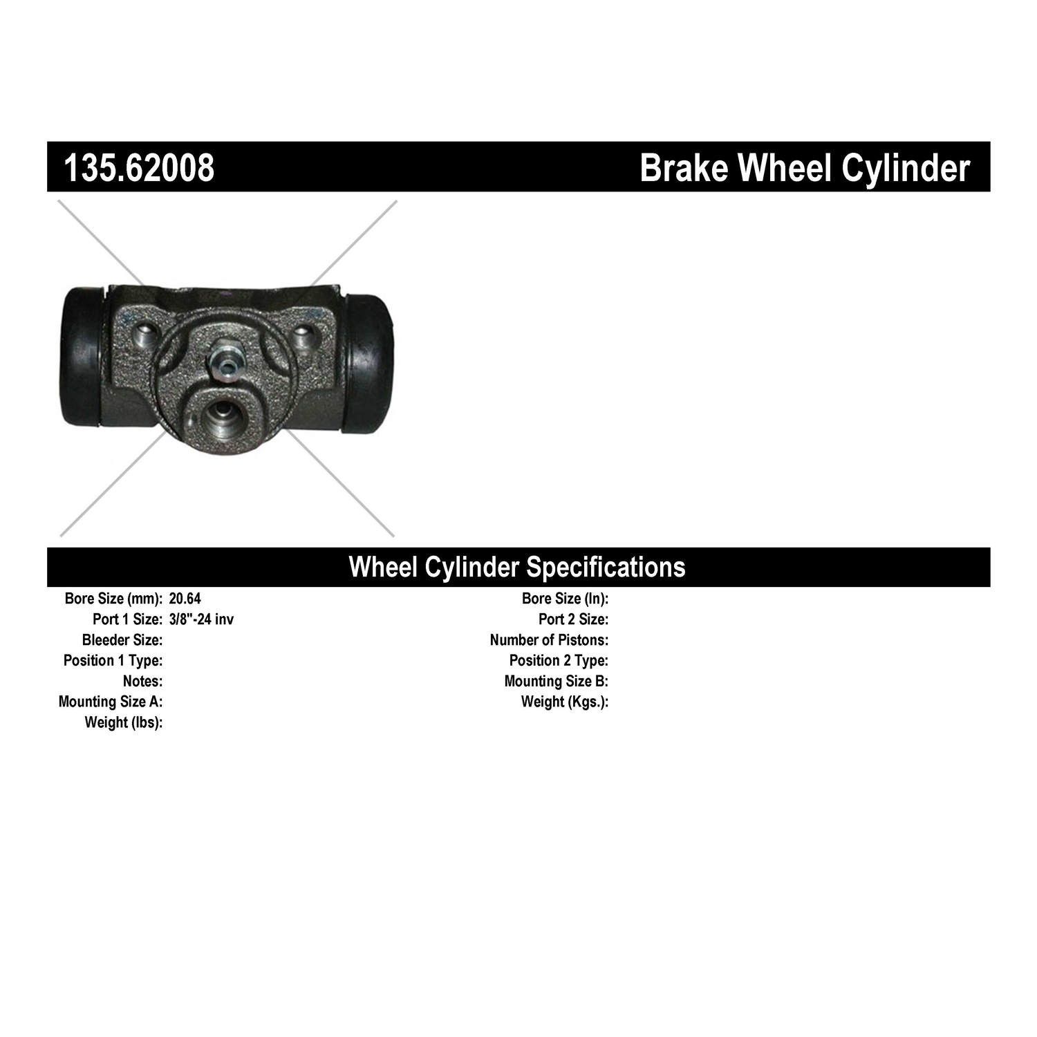 Crown Automotive 52000848 Rear Right Brake Wheel Cylinder for Wrangler//Cherokee